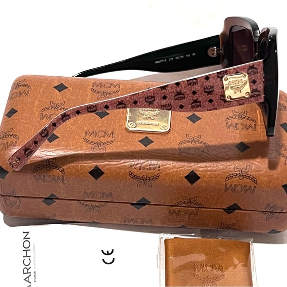 MCM 54mm Rectangular Sunglasses with Case/Cloth Brown/Cognac - Picture 10 of 13